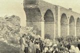 Hranicemi projel před 170 lety první vlak / fotogalerie / Demolice drahotušského viaduktu v roce 1911, foto: archiv Milana Králika