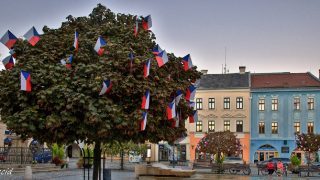 Vlajkovníky zdobí centrum Hranic