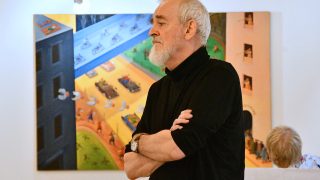 Fotoreportáž z vernisáže výstavy Michal Tomek: Zírání na umělou inteligenci a jiné obrazy