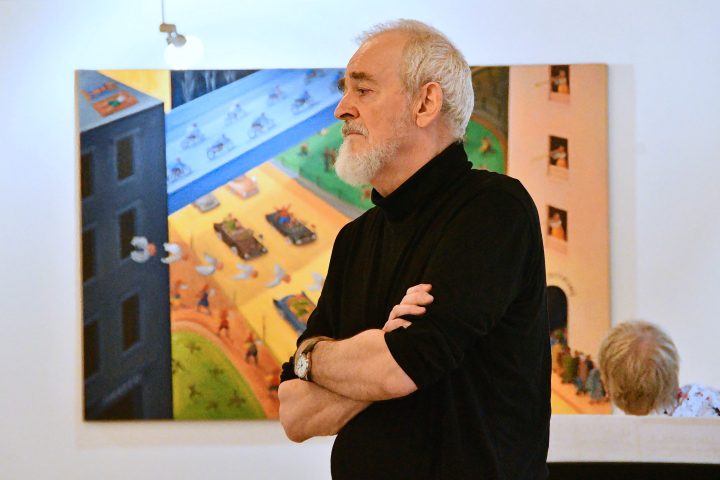 Fotoreportáž z vernisáže výstavy Michal Tomek: Zírání na umělou inteligenci a jiné obrazy